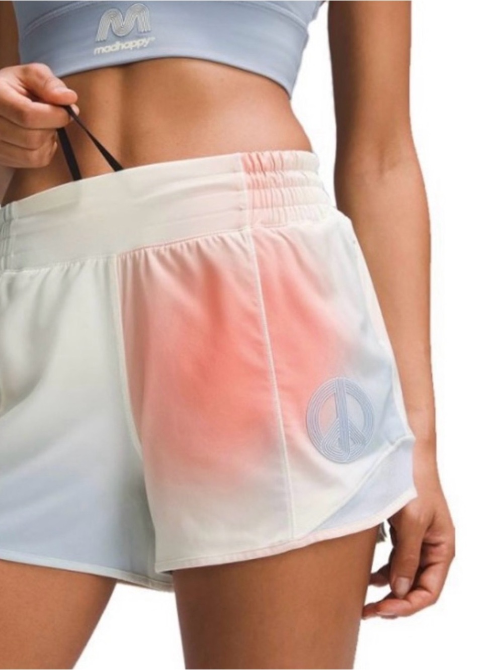 Lululemon Hotty Hot Shorts- Tie Dye with Peace Sign- Lined with pockets - Picture 2 of 9
